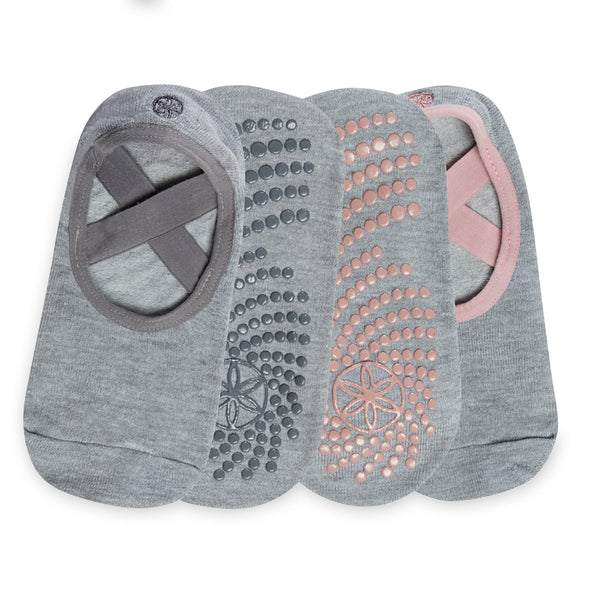 Gaiam Grippy Yoga-Barre Socks - 2 Pack Folkstone both colors