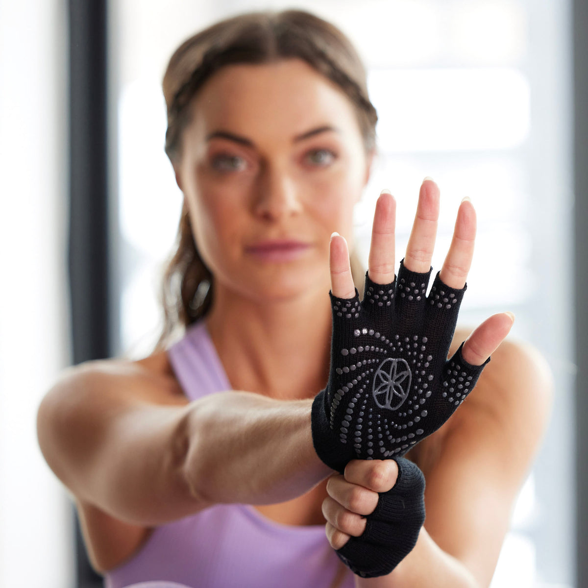 Egyptian Blue Non-Slip Best Yoga Grip Gloves with Silica Gels