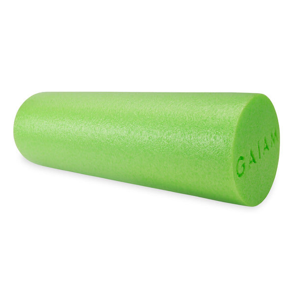 Gaiam Restore Muscle Therapy Foam Roller green front angle