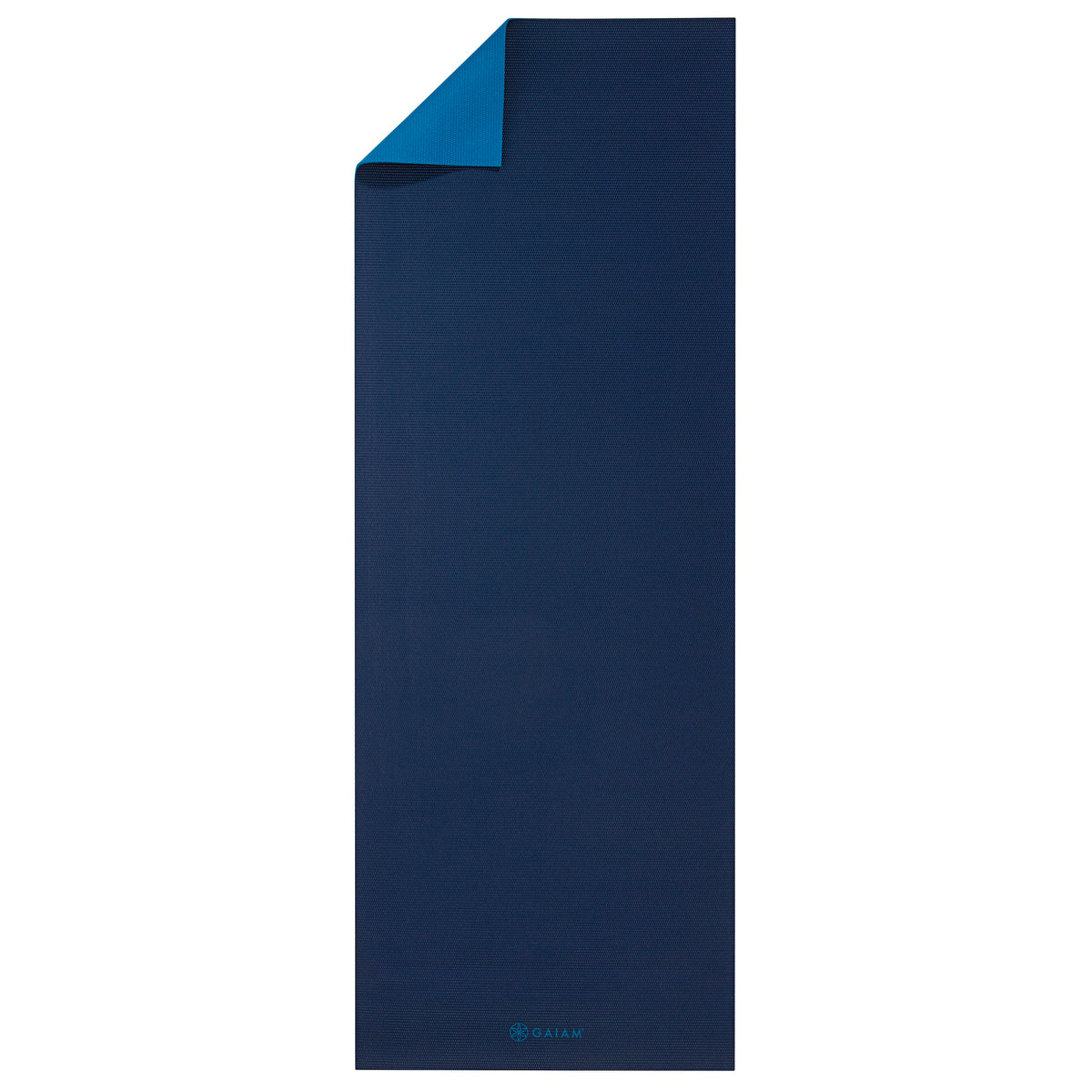 Gaiam Premium Longer/Wider 2-Color Yoga Mats (6mm) flat
