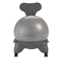 Gaiam Classic Balance Ball® Chair cool grey front