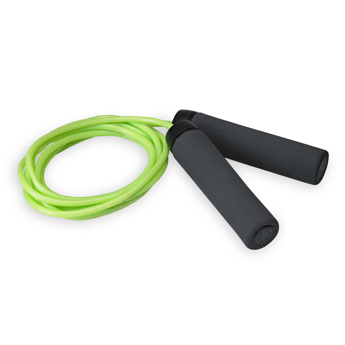 Gaiam Adjustable Speed Rope rolled up