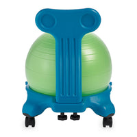 Kids Classic Balance Ball® Chair Blue Green back