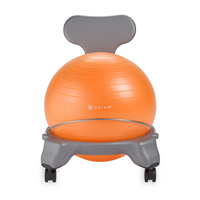 Gaiam Kids Classic Balance Ball® Chair Orange/Grey front