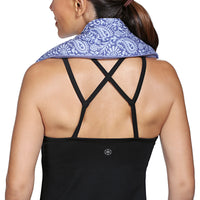 Gaiam Relax Neck & Shoulder Wrap folded around neck back