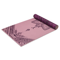 Gaiam Reversible Inner Peace Yoga Mat (6mm) top rolled angle