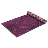 Gaiam Reversible Inner Peace Yoga Mat (6mm) Reverse top rolled angle