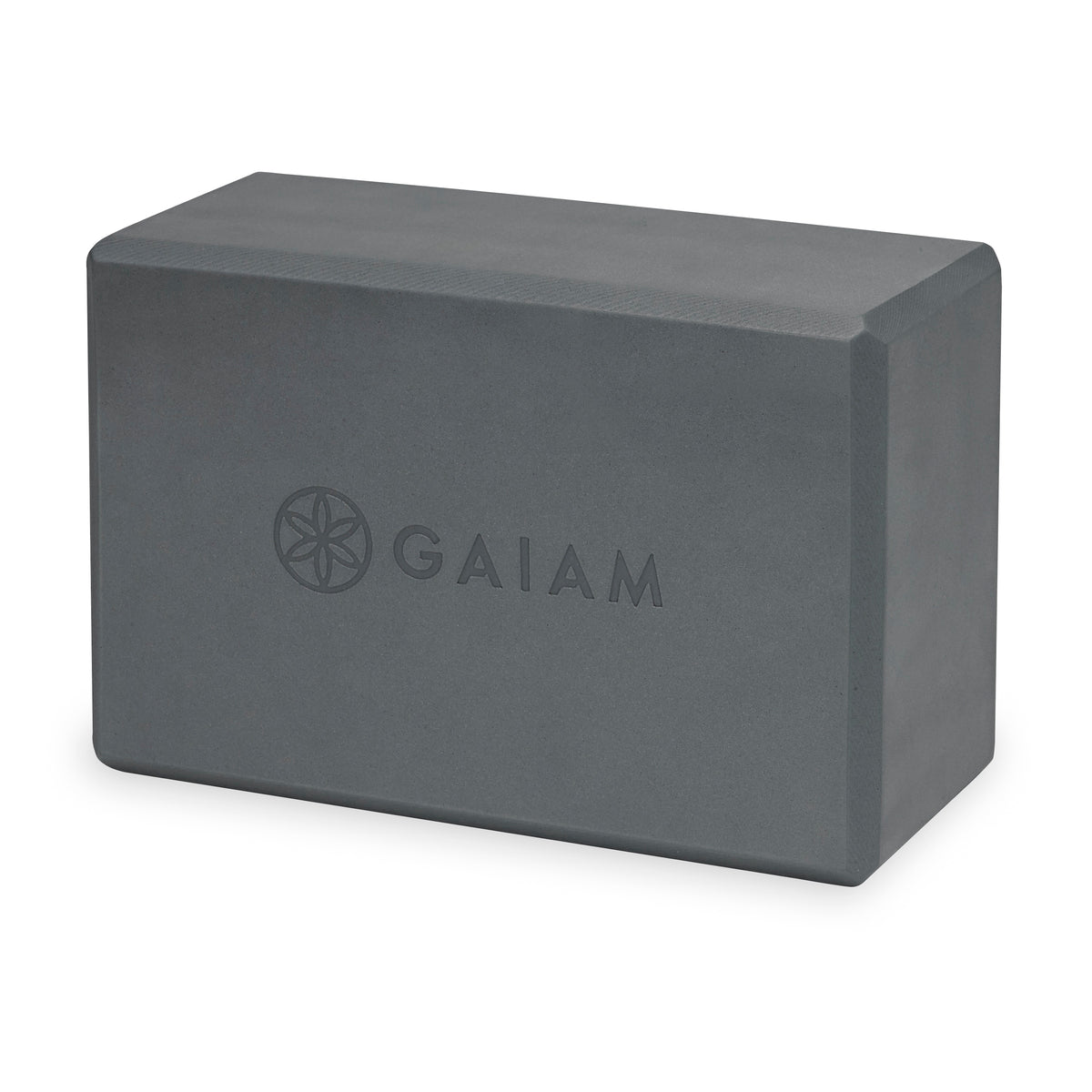 Gaiam Block & Strap Combo Grey block front angle