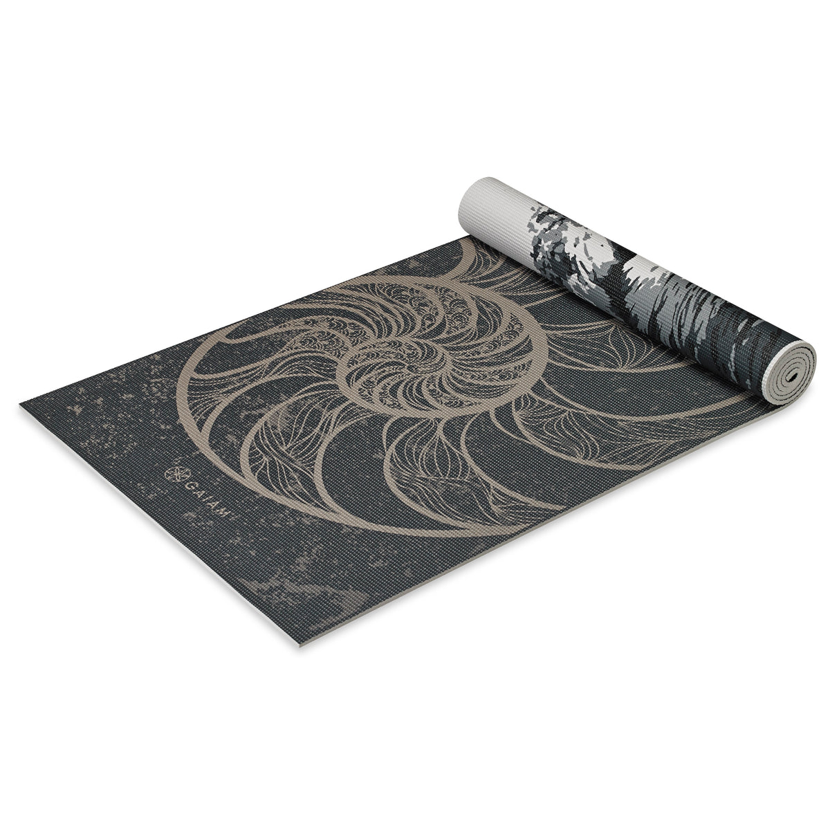 Gaiam Reversible Spiral Motion 6mm Yoga Mat - Fitness Mats For