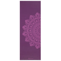 Gaiam Premium Purple Mandala Yoga Mat (6mm) flat