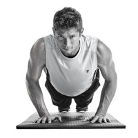 guy on fitness mat facing front