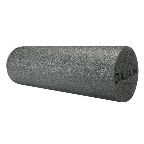 Gaiam Restore Muscle Therapy Foam Roller Grey front angle