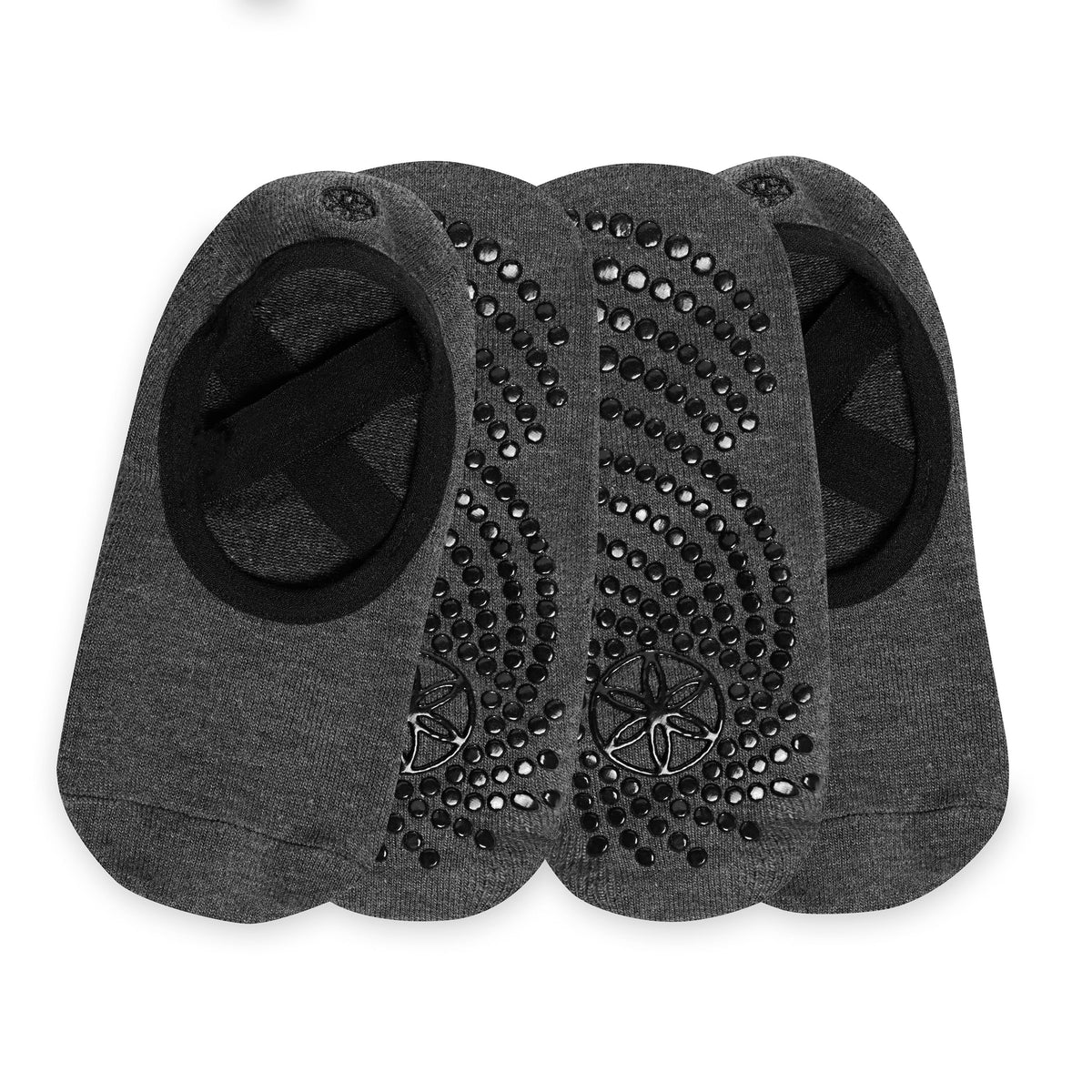 Gaiam Grippy Yoga-Barre Socks - 2 Pack Granite