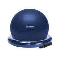 Gaiam Essentials Balance Ball & Base Kit Navy