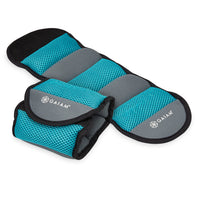 Gaiam Restore Ankle Weights 5LBS rolled and unrolled