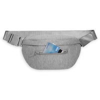 Gaiam Commuter Waist Pack Heather Grey front with stuffing