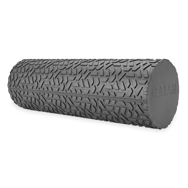 Gaiam Restore Compact Textured Foam Roller front angle