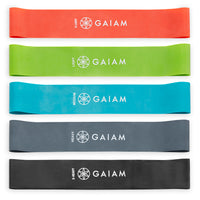 Gaiam Restore Mini Loop Bands 5-Pack all five resistance levels
