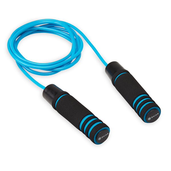 Gaiam Weighted Jump Rope rolled up