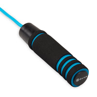 Gaiam Weighted Jump Rope handle closeup