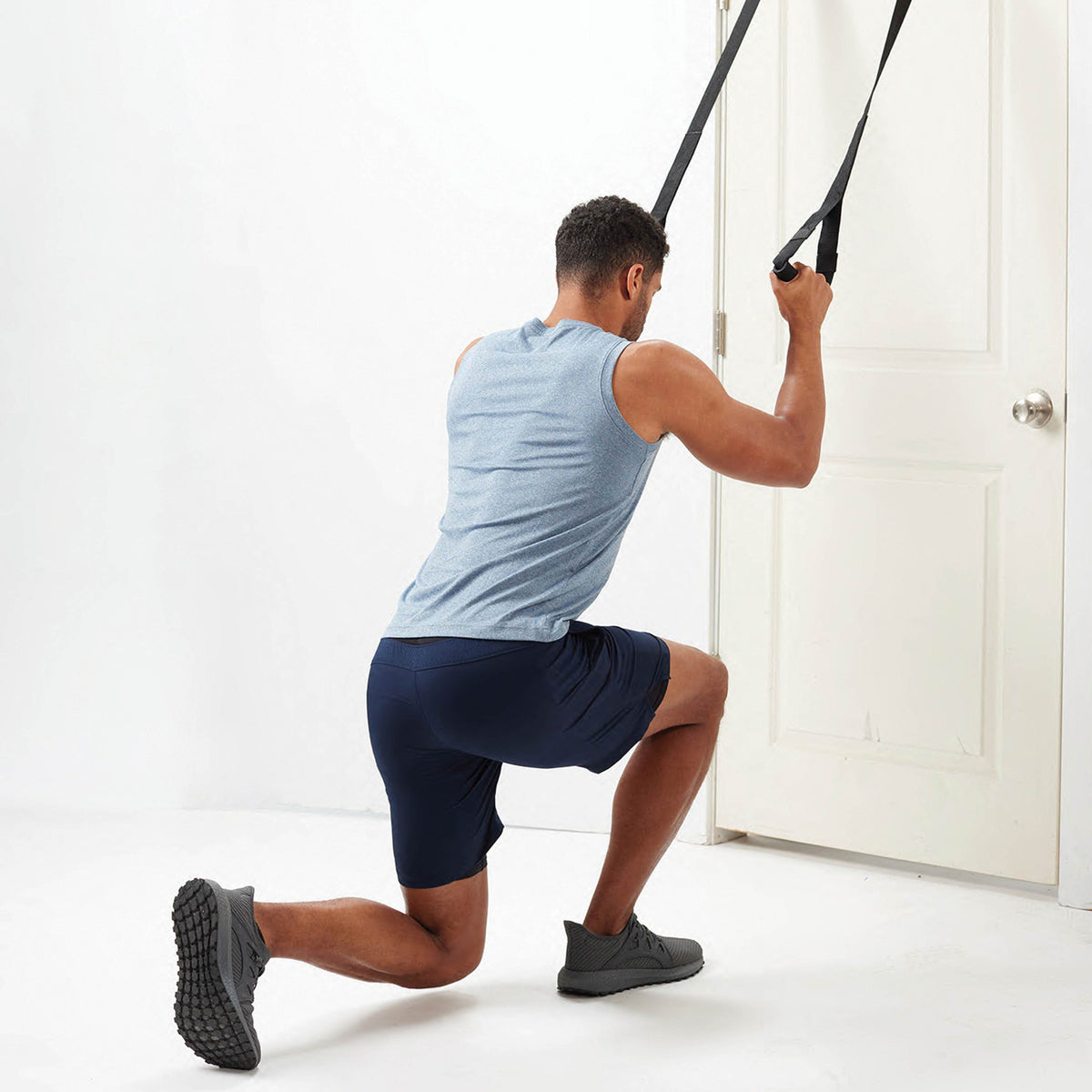 Person using the Bodyweight Trainer doing a One-Legged Squat 