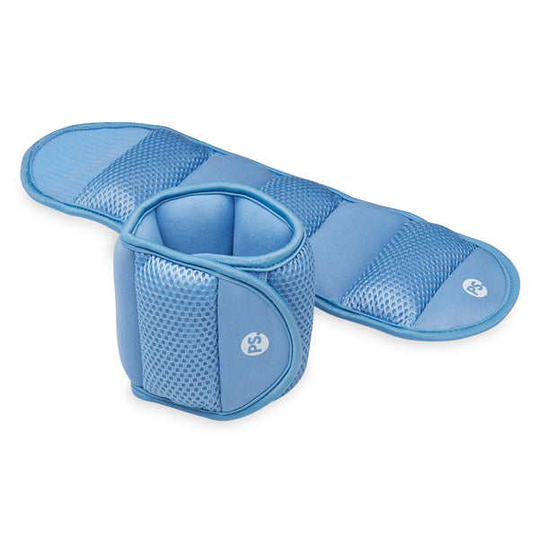 POPSUGAR Ankle Weights - 4lb Set one rolled, one flat