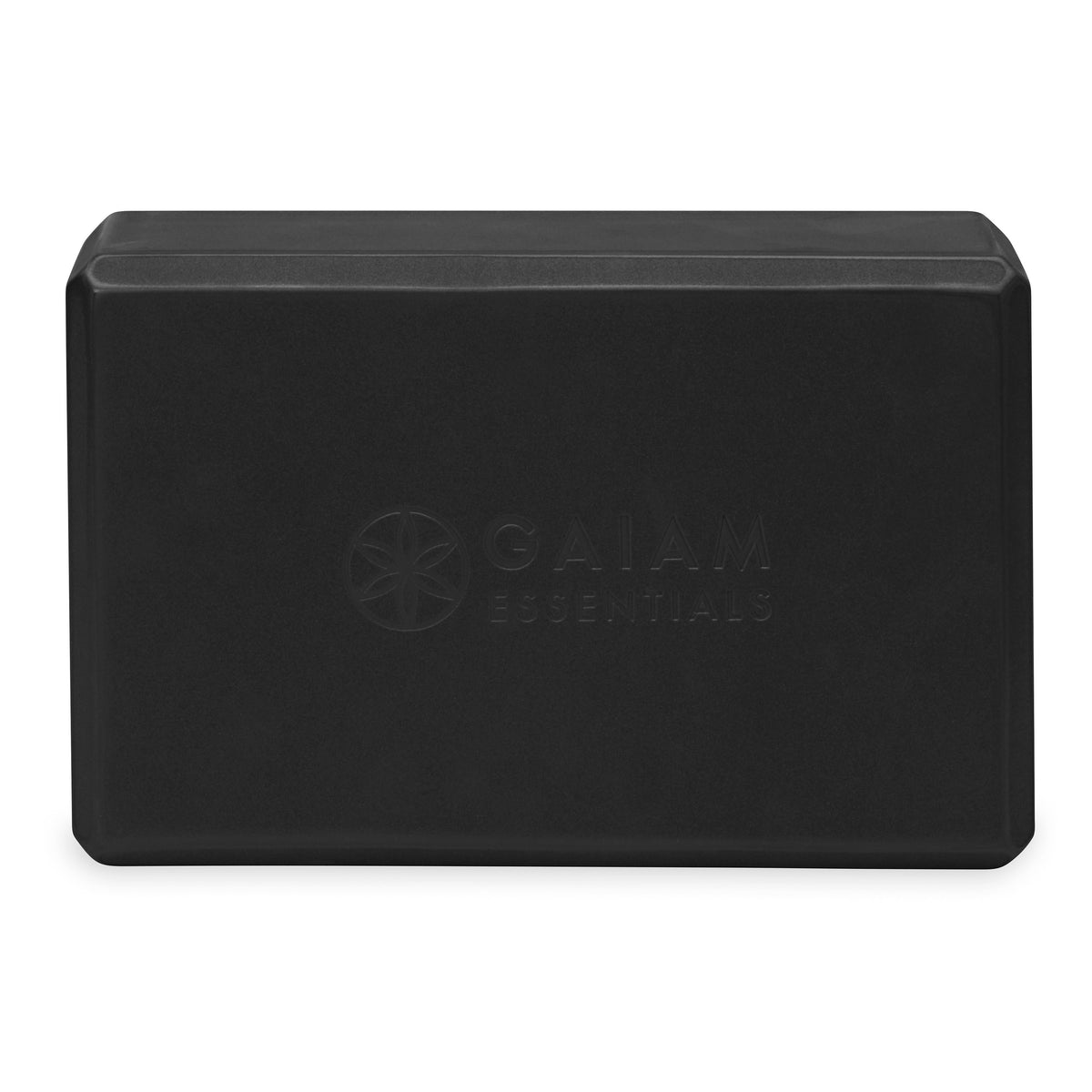 Gaiam Yoga Brick - 2 Pack Black single brick front