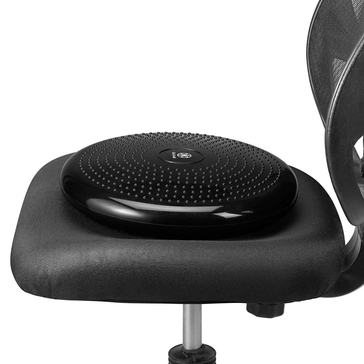 Gaiam Balance Cushion Black on chair