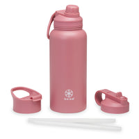 Gaiam 32oz Water Bottle Gift Pack Subtle Berry full gift pack