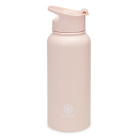 Gaiam 32oz Water Bottle Gift Pack Blush with flip top
