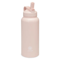 Gaiam 32oz Water Bottle Gift Pack Blush with straw top