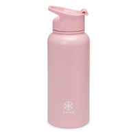 Gaiam 32oz Water Bottle Gift Pack Rosebud with flip top
