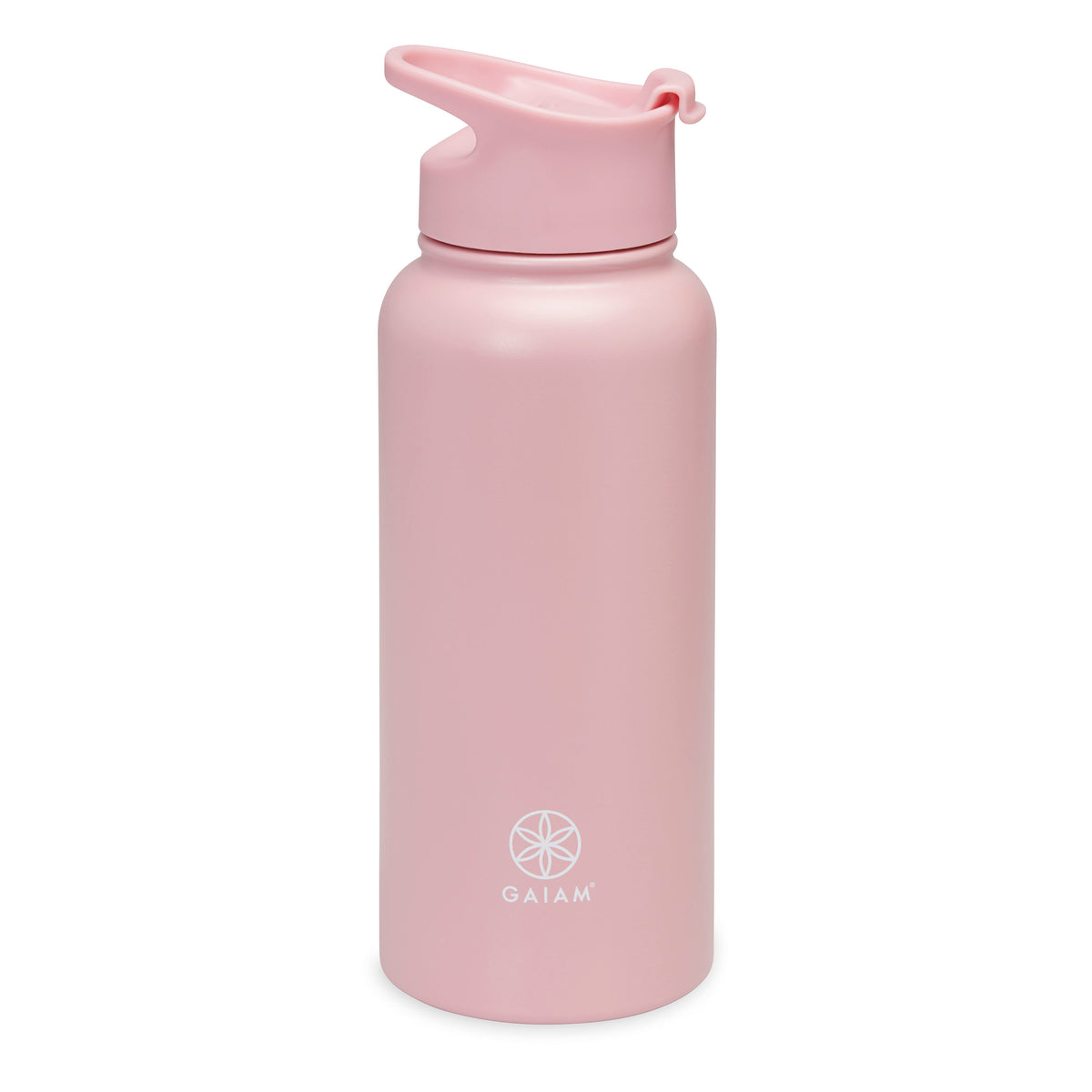 Gaiam 32oz Water Bottle Gift Pack Rosebud with flip top
