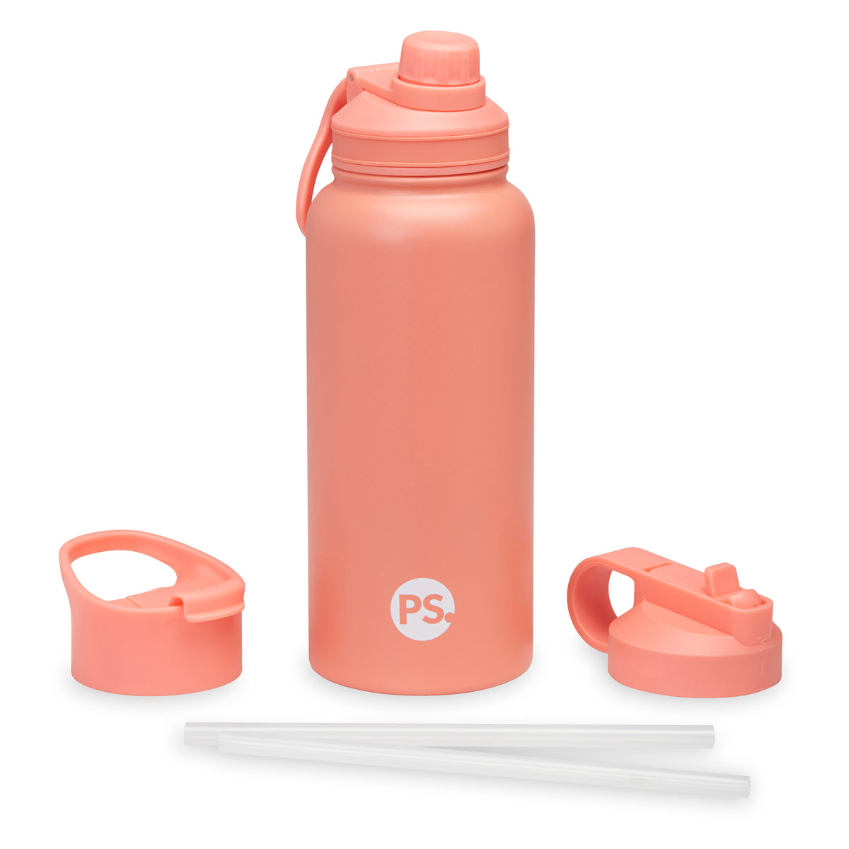Gaiam 32oz Water Bottle Gift Pack Coral full gift pack