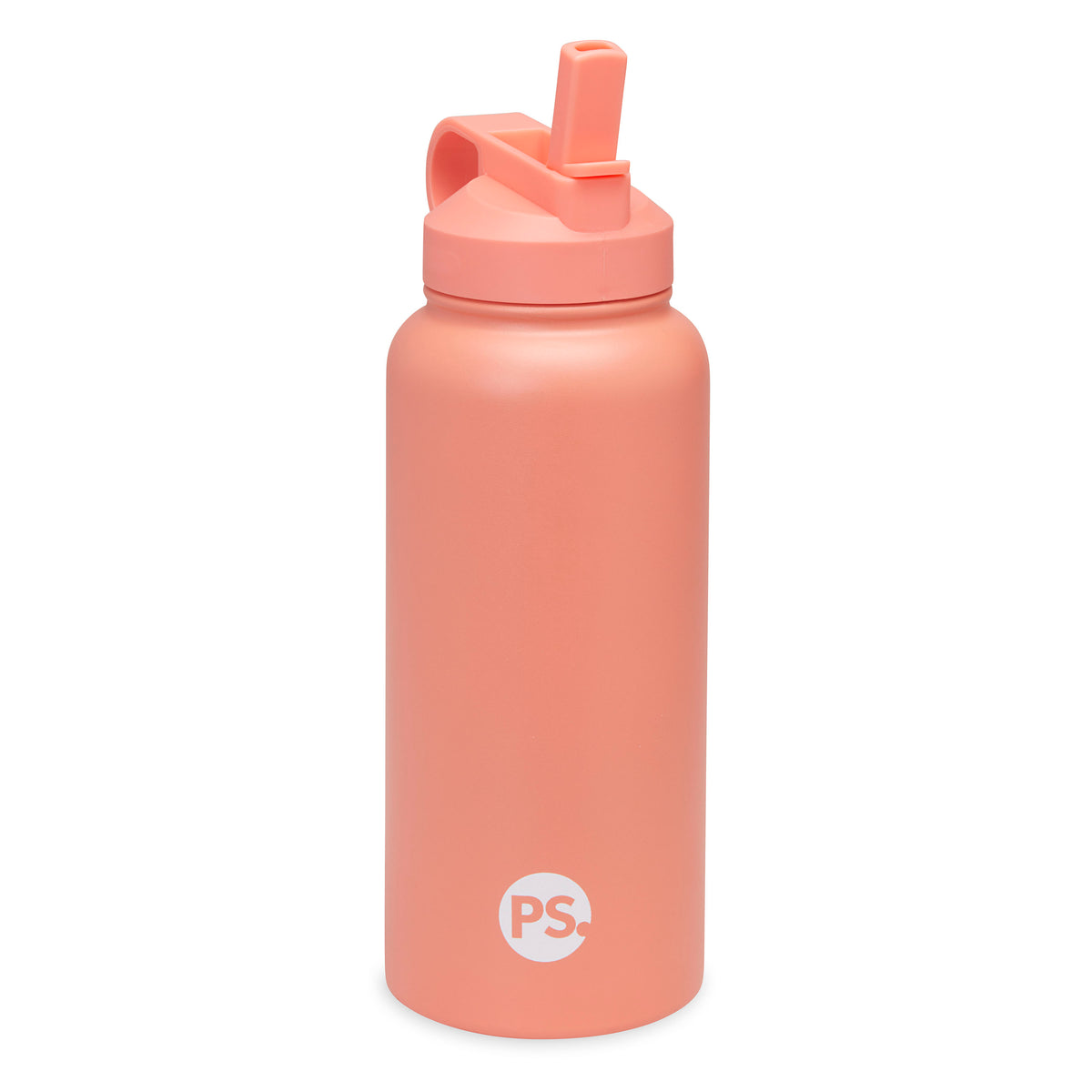 Gaiam 32oz Water Bottle Gift Pack Coral with straw top
