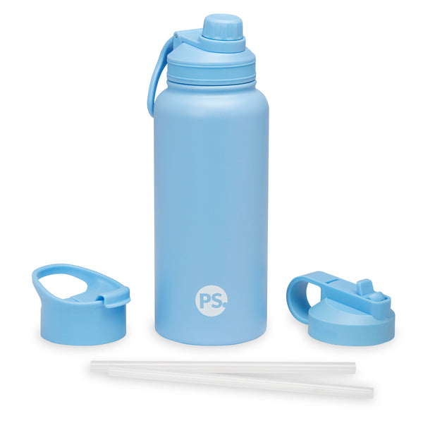 Gaiam 32oz Water Bottle Gift Pack Periwinkle full gift pack