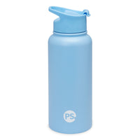 Gaiam 32oz Water Bottle Gift Pack Periwinkle with flip top