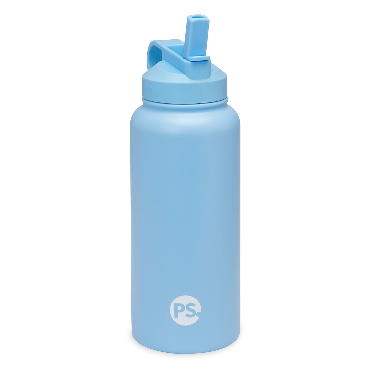 Gaiam 32oz Water Bottle Gift Pack Periwinkle with straw top