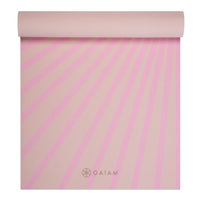 Gaiam Sun Light Pink Yoga Mat top rolled