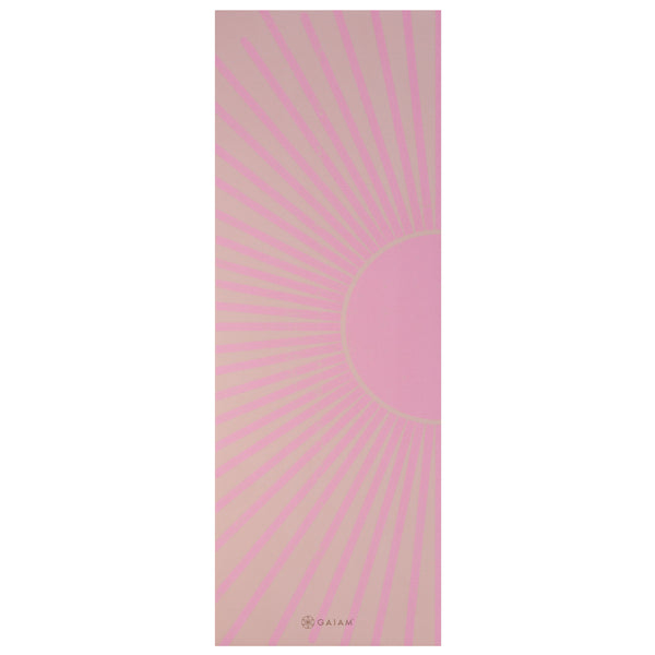 Gaiam Sun Light Pink Yoga Mat flat