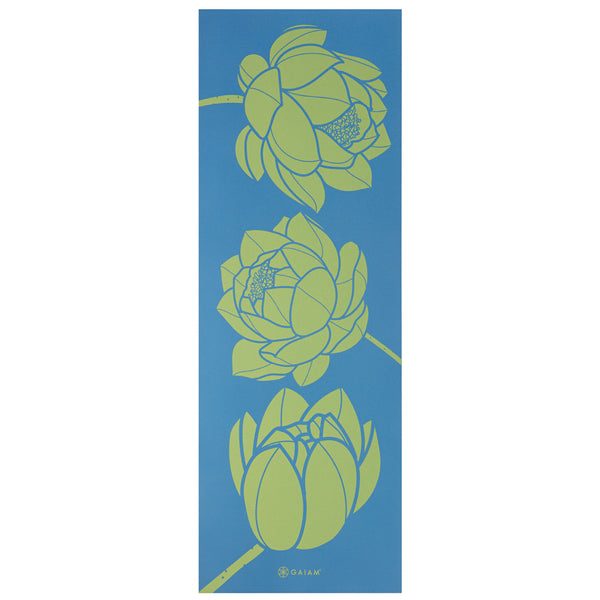 Gaiam Lotus Flower Yoga Mat flat