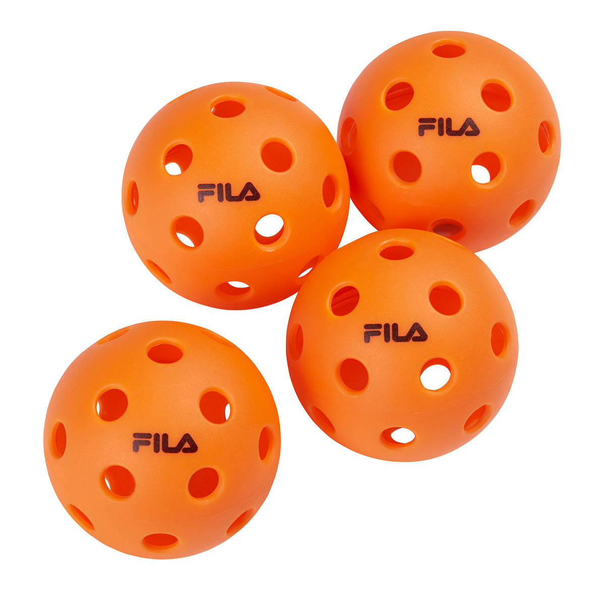 FILA Indoor Pickleballs (4-Pack) Orange without bag