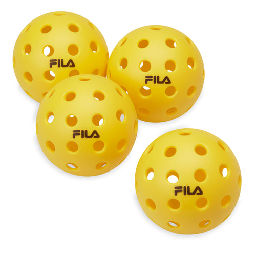 FILA Outdoor Pickleballs (4-Pack) Yellow without bag