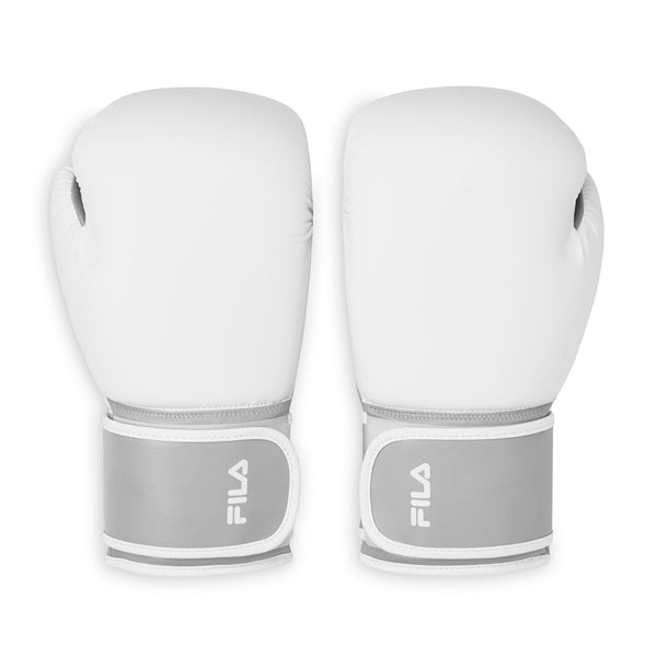 FILA Boxing Gloves (8oz) White/Grey both gloves back