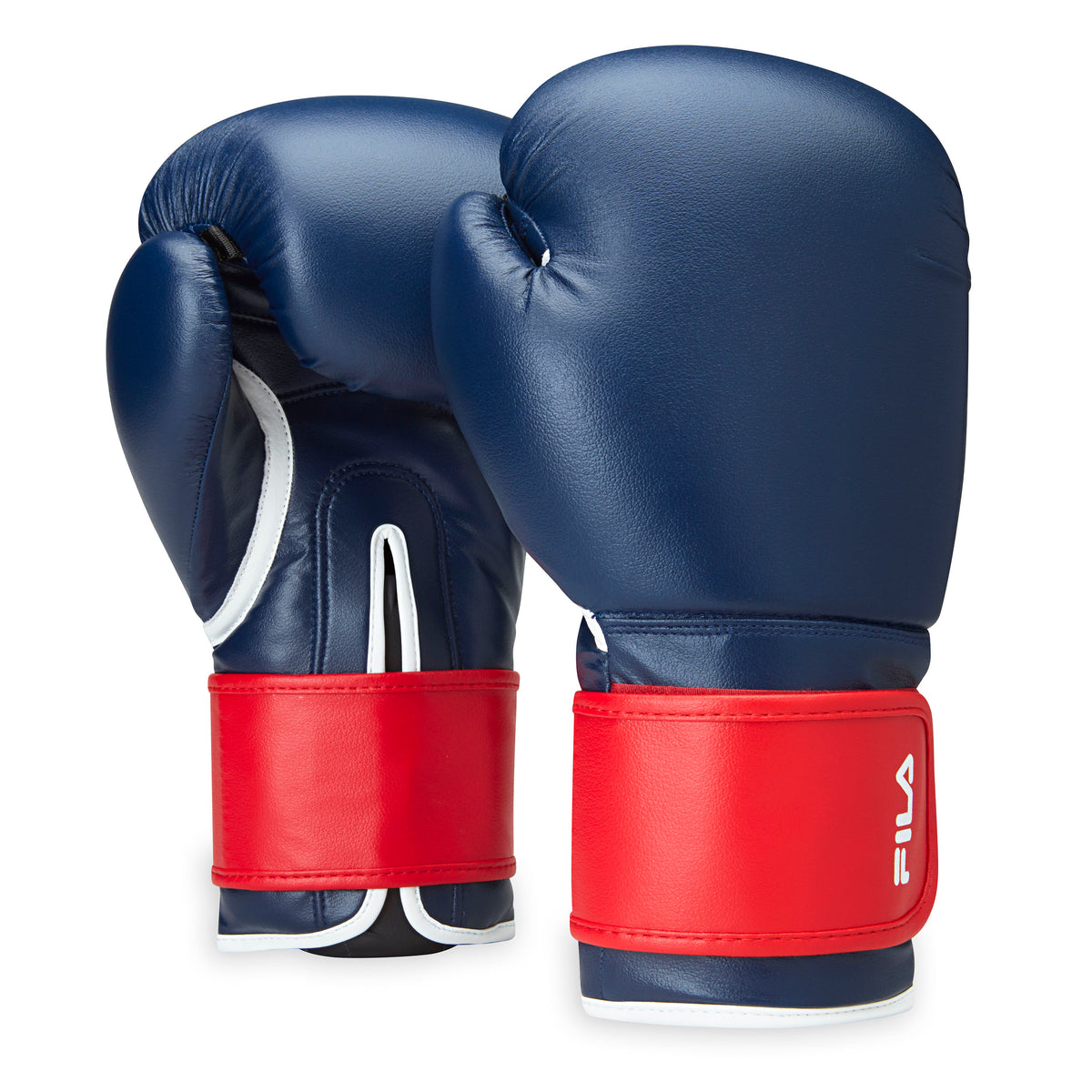 FILA Boxing Gloves (10oz) Navy/Red both gloves front and back