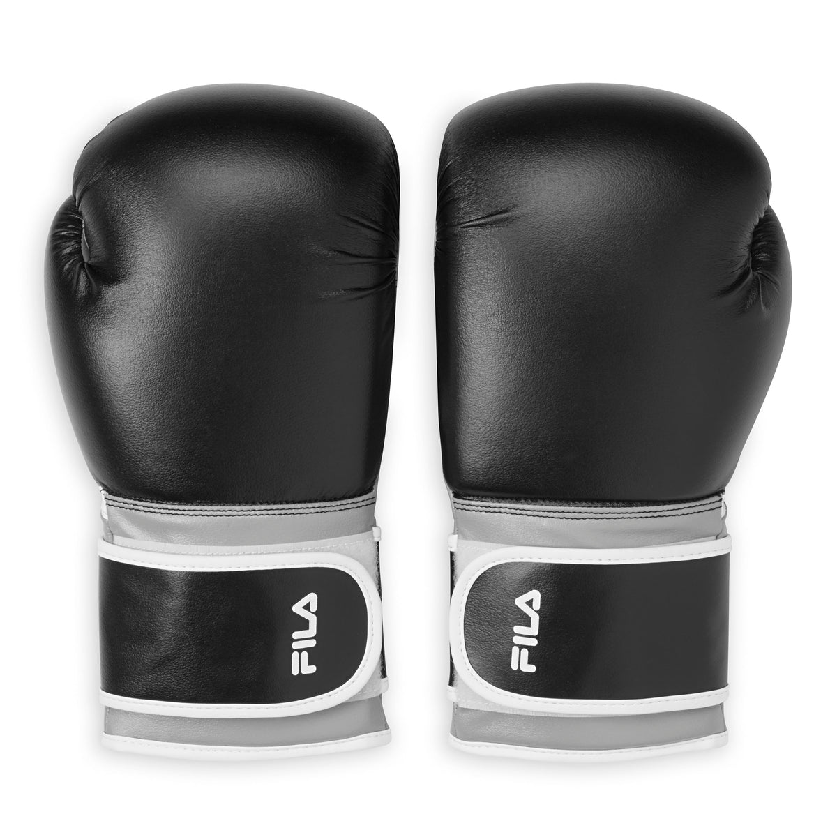 FILA Boxing Gloves (12oz) Black/Grey both gloves back