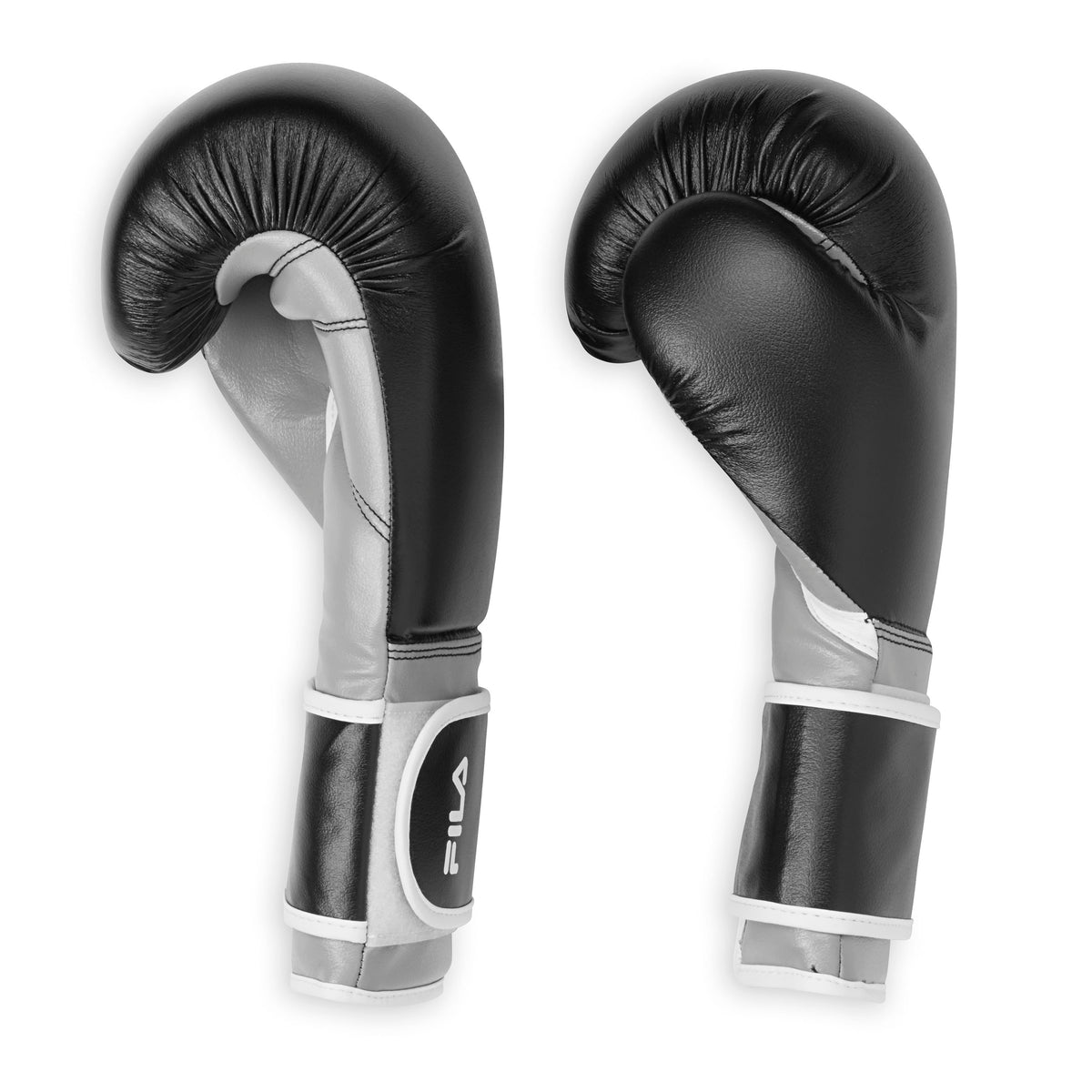 FILA Boxing Gloves (12oz) Black/Grey both gloves side