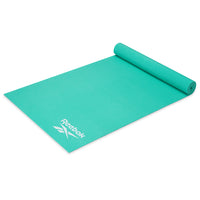 Reebok Solid Yoga Mat (5mm) Cyber Mint top rolled angle