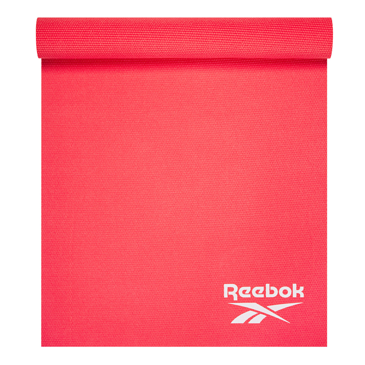 Reebok Solid Yoga Mat (5mm) Cherry top rolled