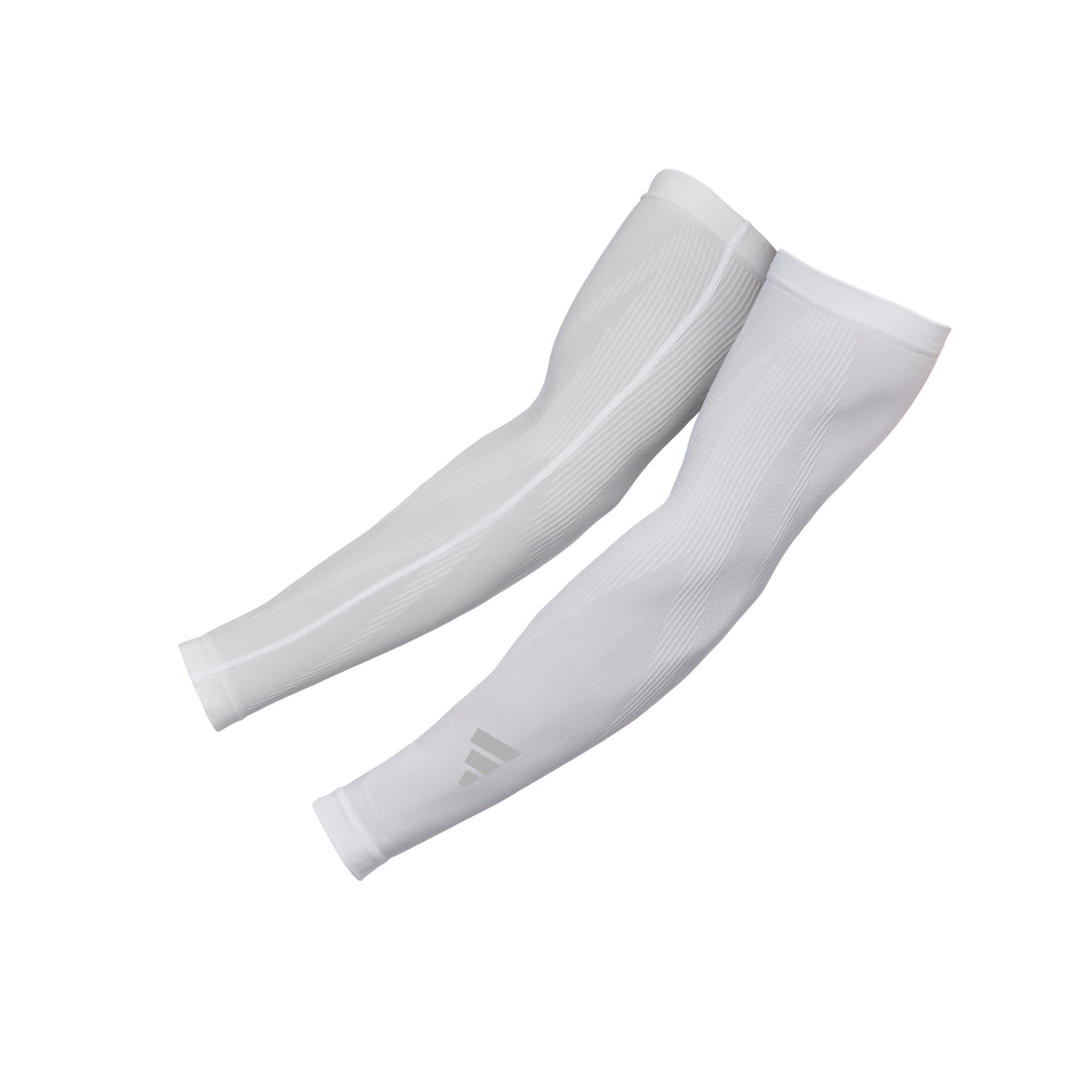adidas Compression Arm Sleeves white both sleeves